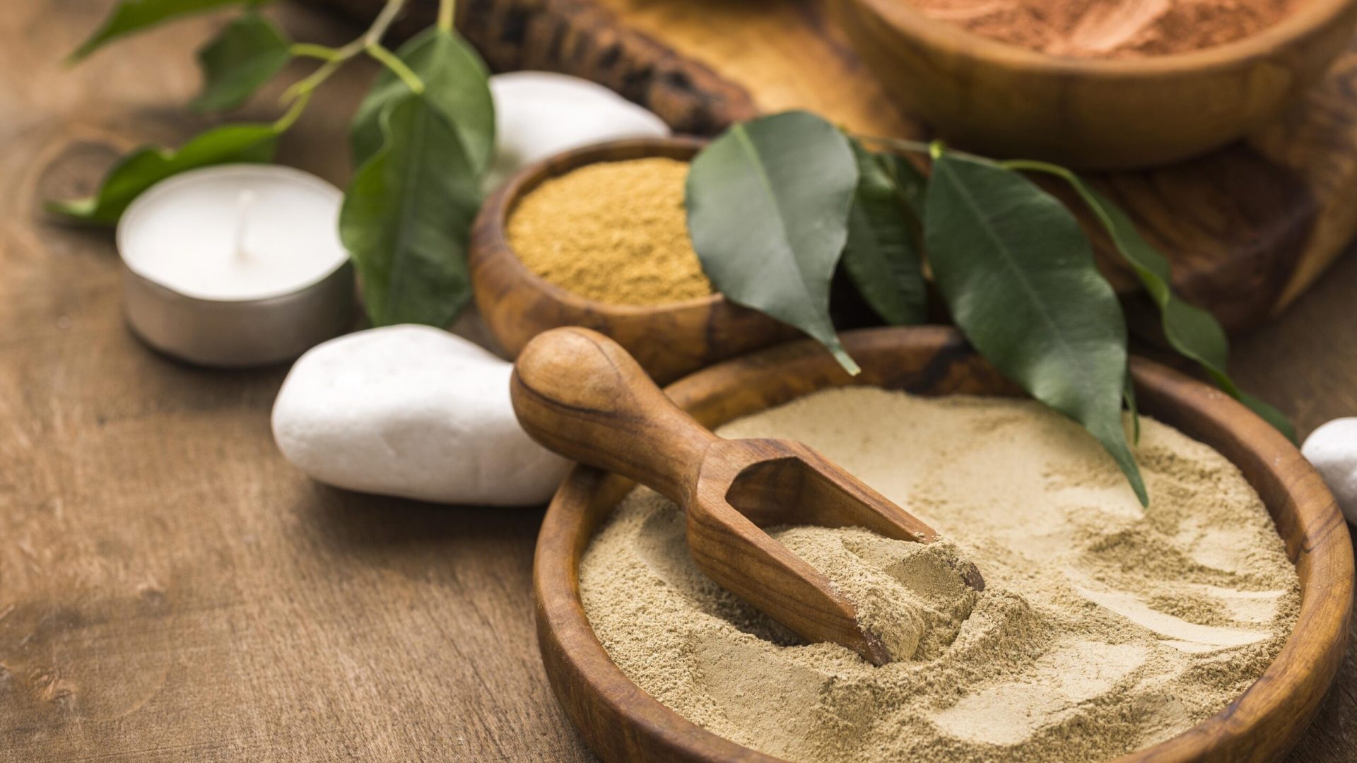 high-angle-selection-fine-powders-bowls-with-leaves-stones high-angle-selection-fine-powders-bowls-with-leaves-stones